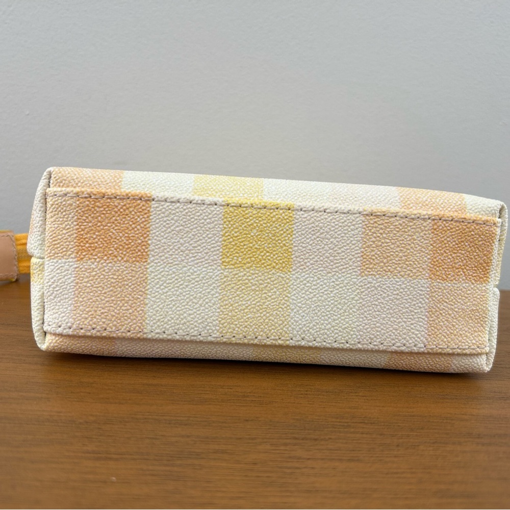 Dooney & Bourke Yellow and Orange Plaid Cosmetic Bag - Picture 3 of 5